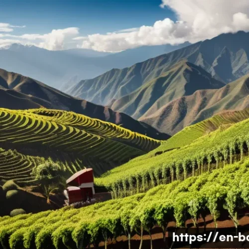 Home 24 볼리비아 커피 산업과 카페 문화 - **Prompt:** A breathtaking panoramic view of a small, family-owned Bolivian coffee farm clinging to ...